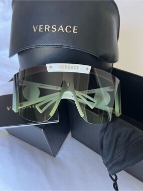 Versace Black Sunglasses Box with White Label